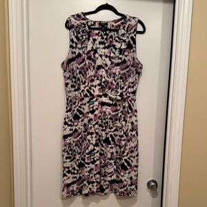 Alfani Abstract Print Sleeveless Midi Dress